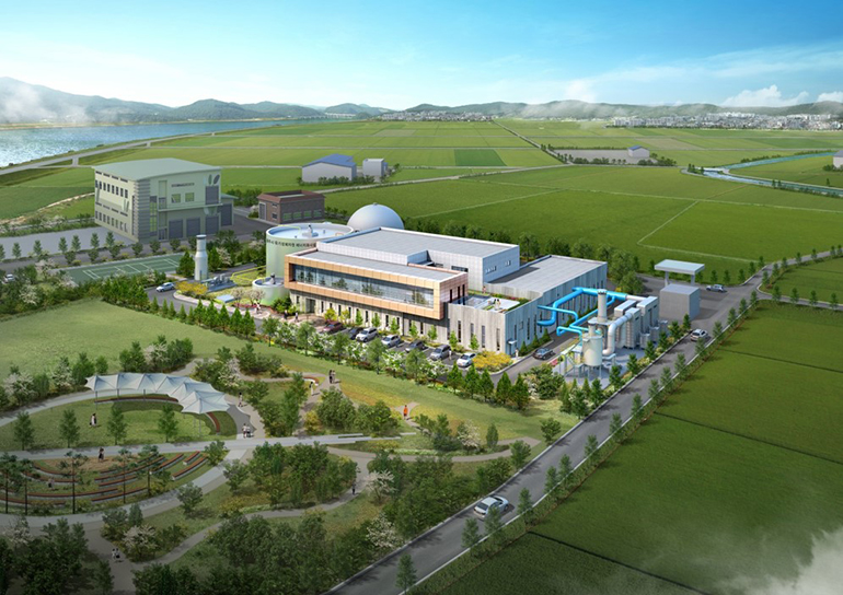 충주 음식물 바이오에너지센터 전경 현대건설이 2016년 준공한 충주 음식물 바이오에너지센터 전경. 현대건설은 음식물 쓰레기에서 발생하는 바이오가스를 정제해 에너지원으로 사용할 수 있는 기술을 개발해 환경신기술(561호) 인증을 받았습니다